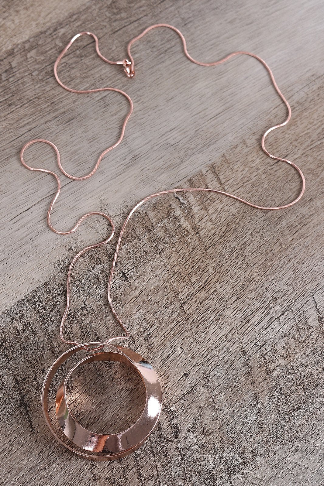 Curl Circle Pendant Statement Necklace