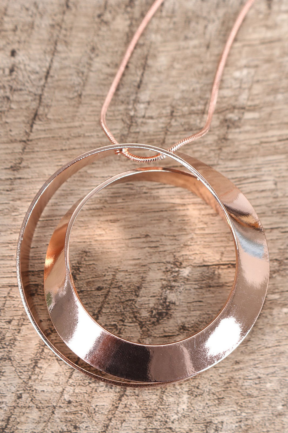 Curl Circle Pendant Statement Necklace