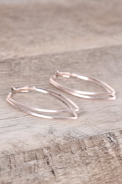 Double Sharp Oval Earrings - NoveltyOne