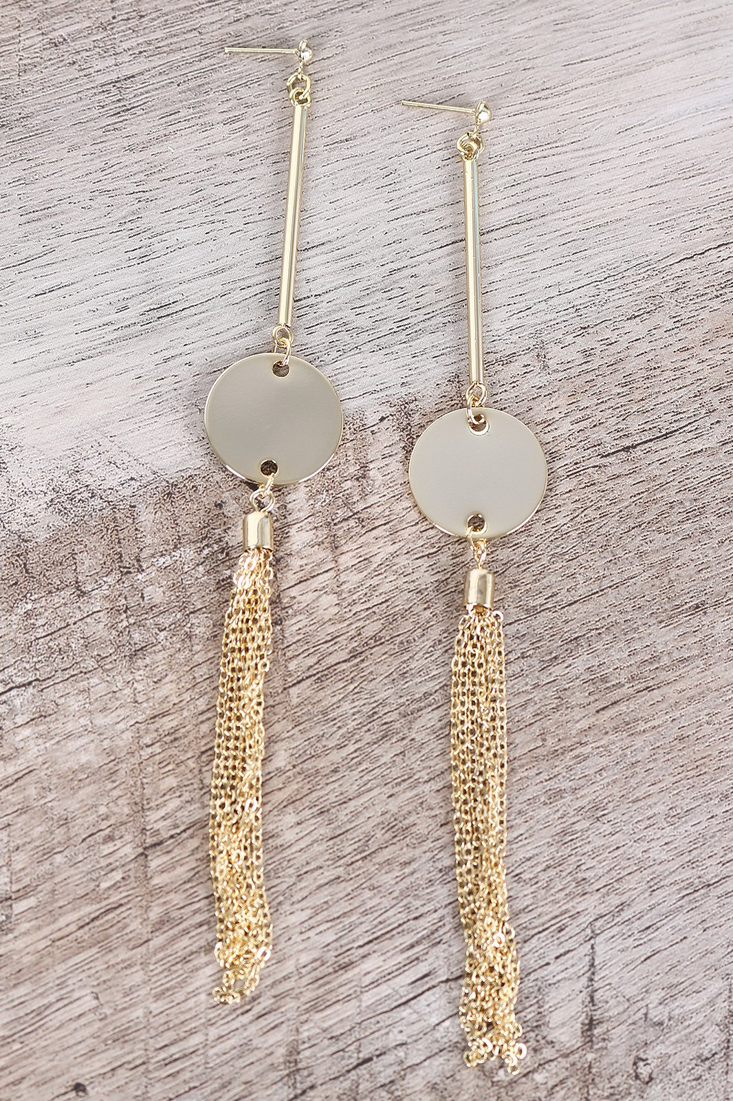 Rod And Tassel Drop Earrings