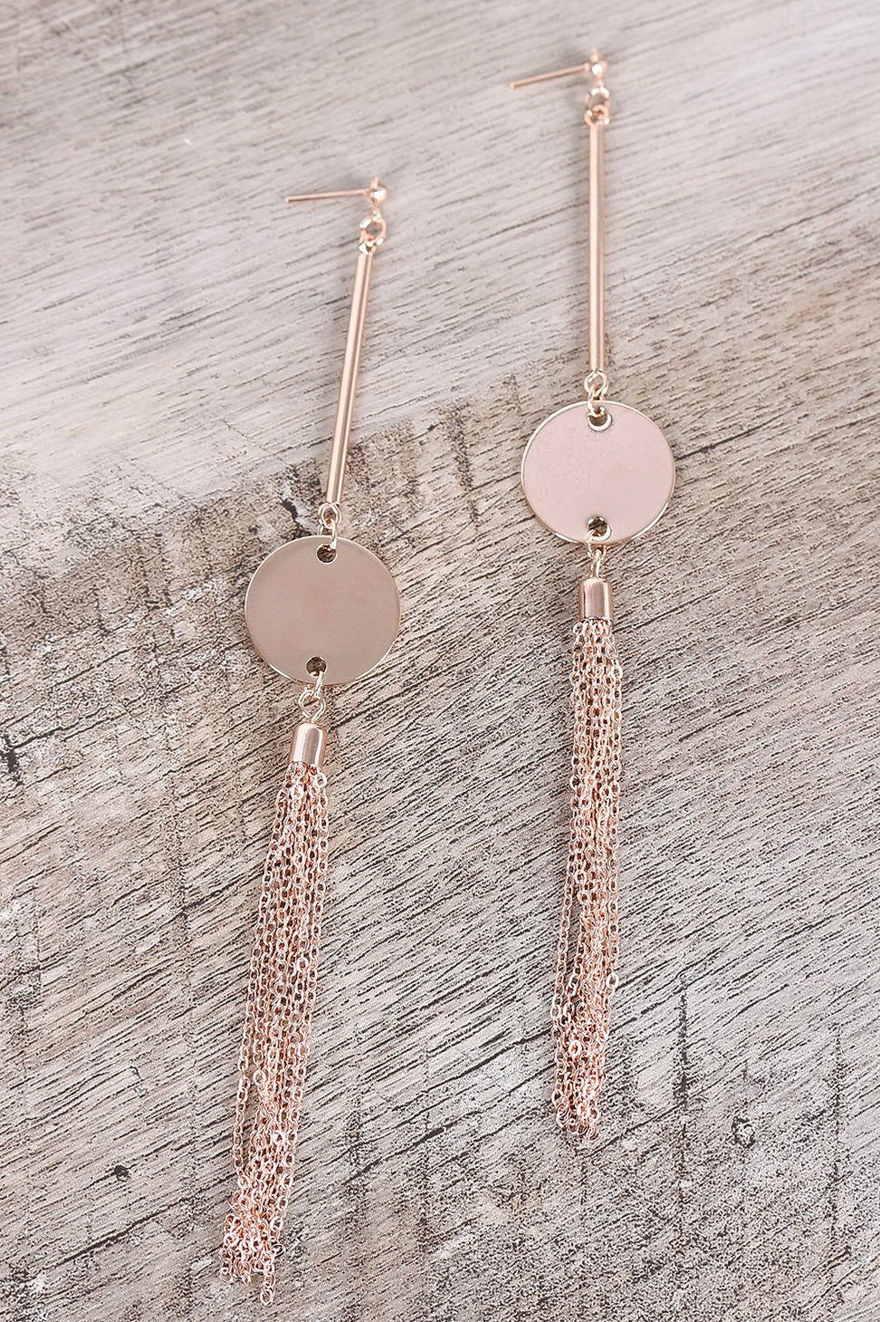 Rod And Tassel Drop Earrings