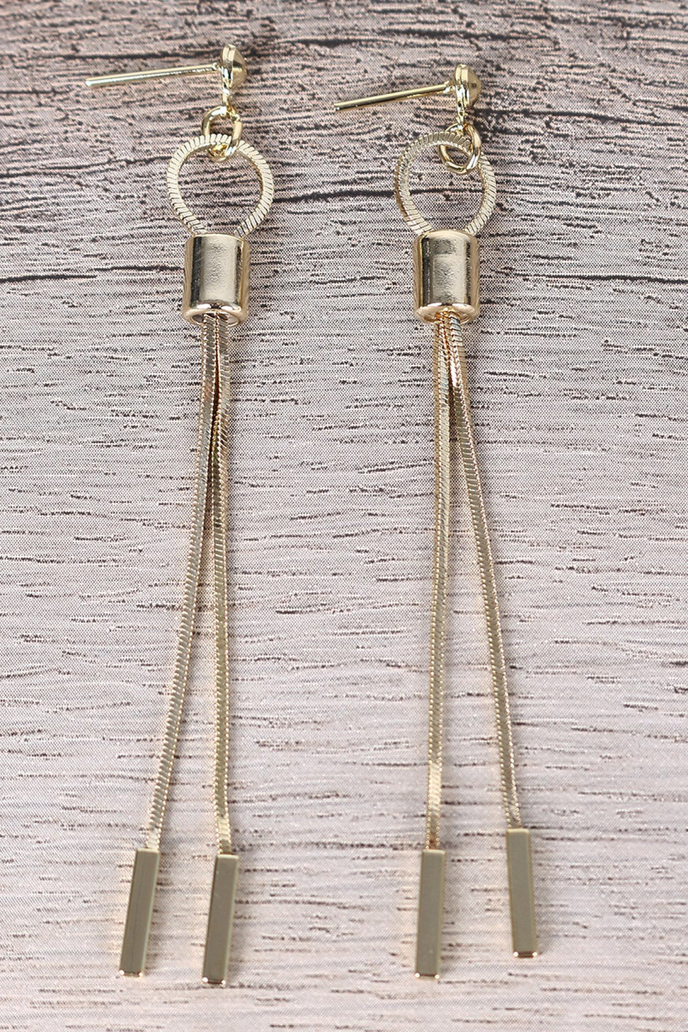 Rod Chain Dangle Earrings