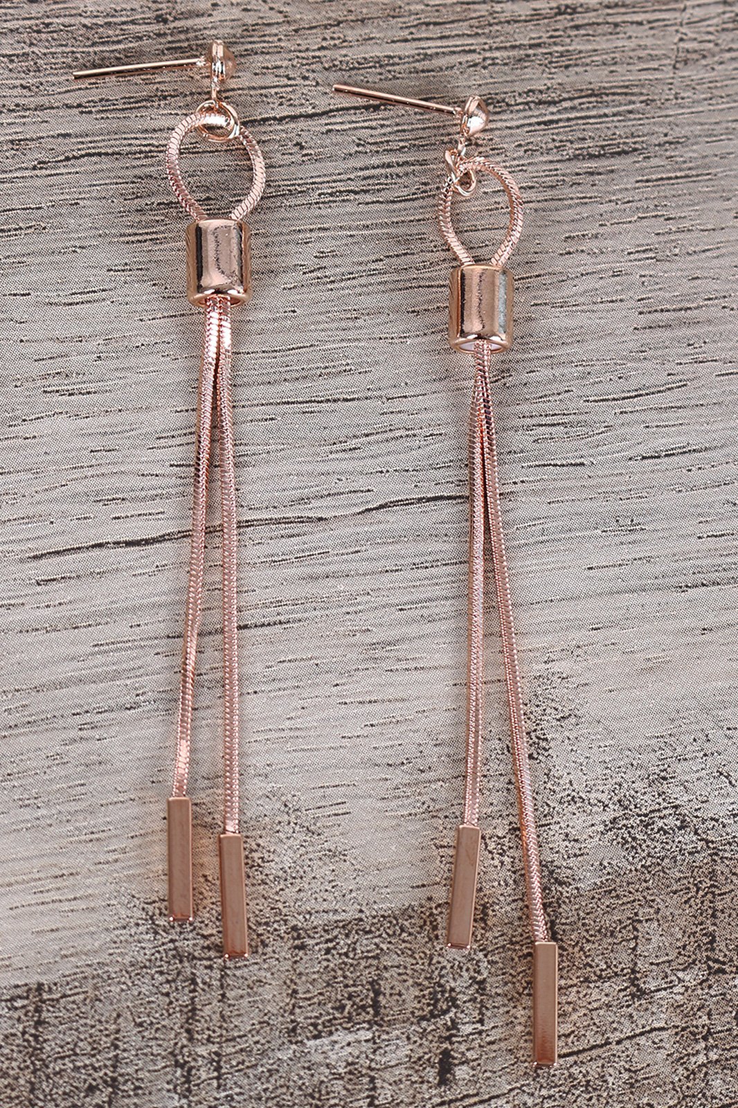 Rod Chain Dangle Earrings