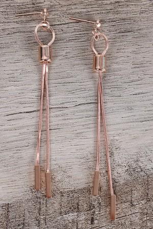 Rod Chain Dangle Earrings
