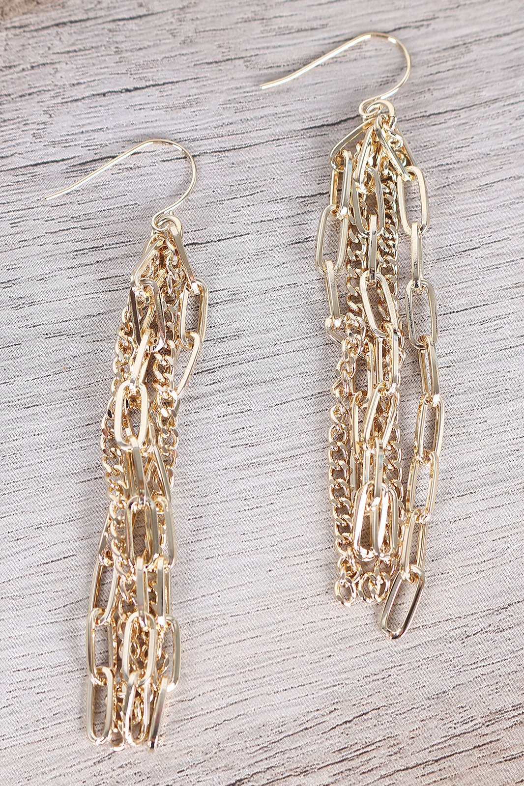 Polished Chain Tassel Earrings