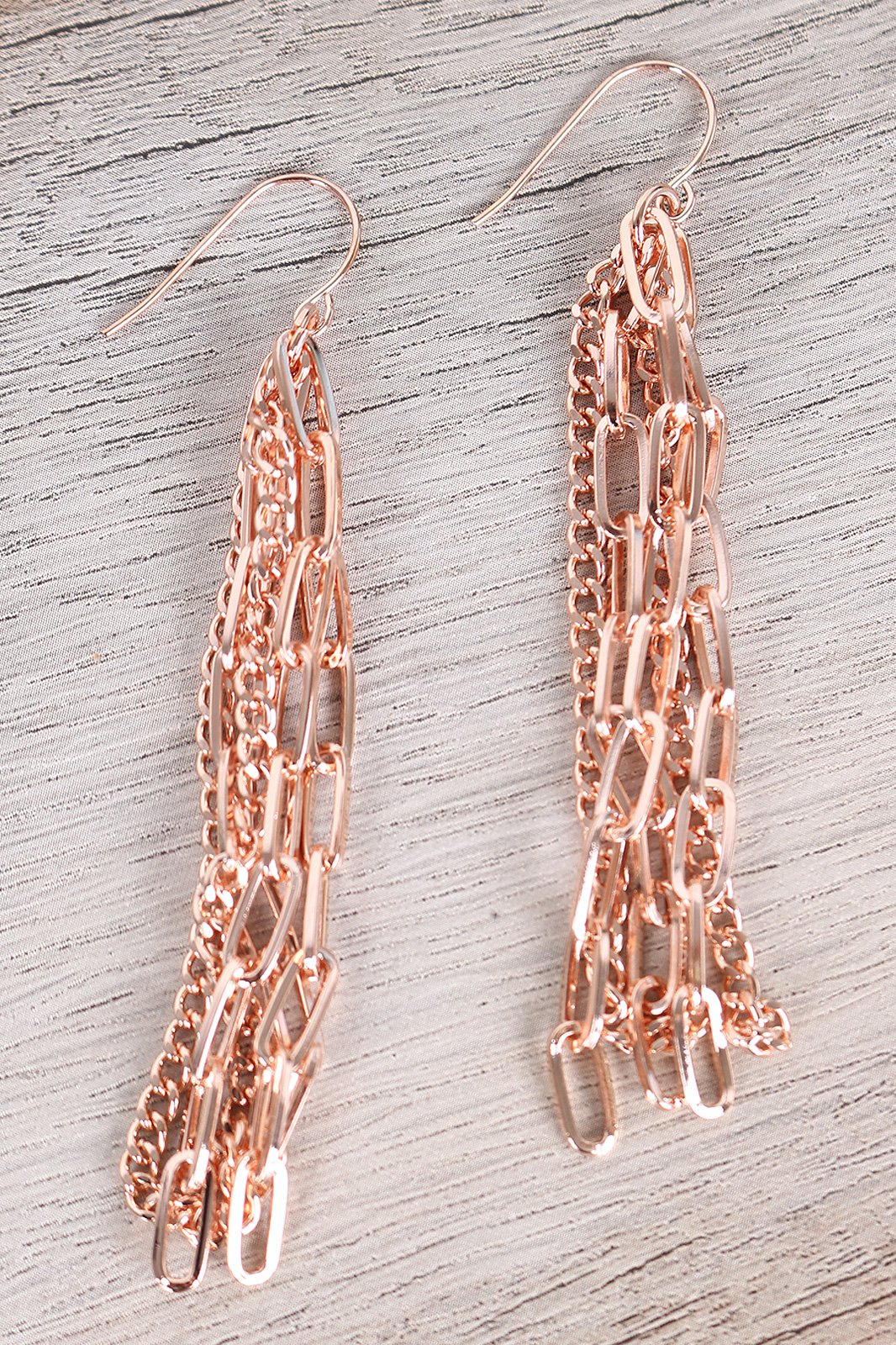 Polished Chain Tassel Earrings