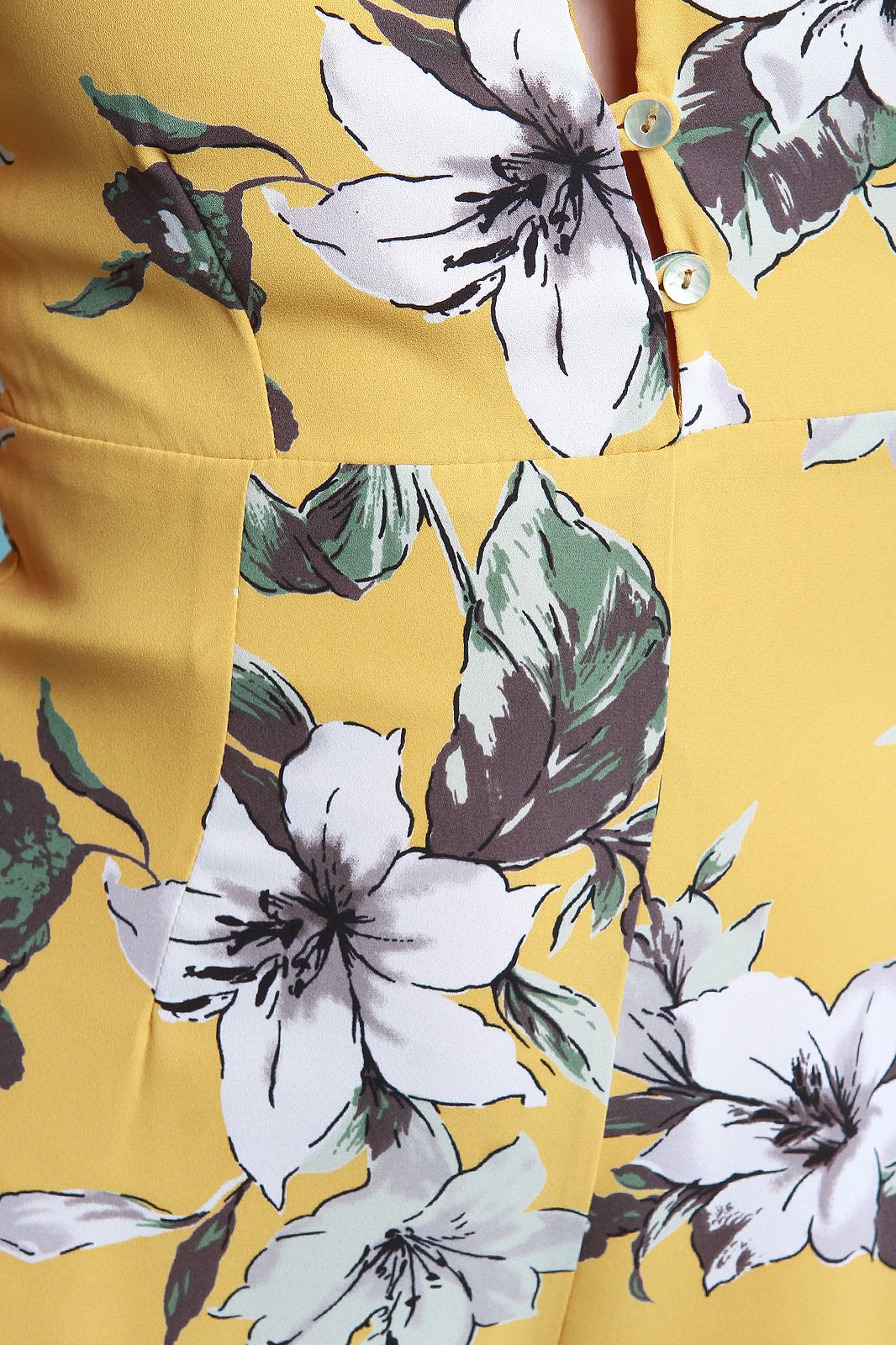 Cold Shoulder Ruffle Wide Leg Floral Jumpsuit