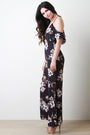 Cold Shoulder Ruffle Wide Leg Floral Jumpsuit