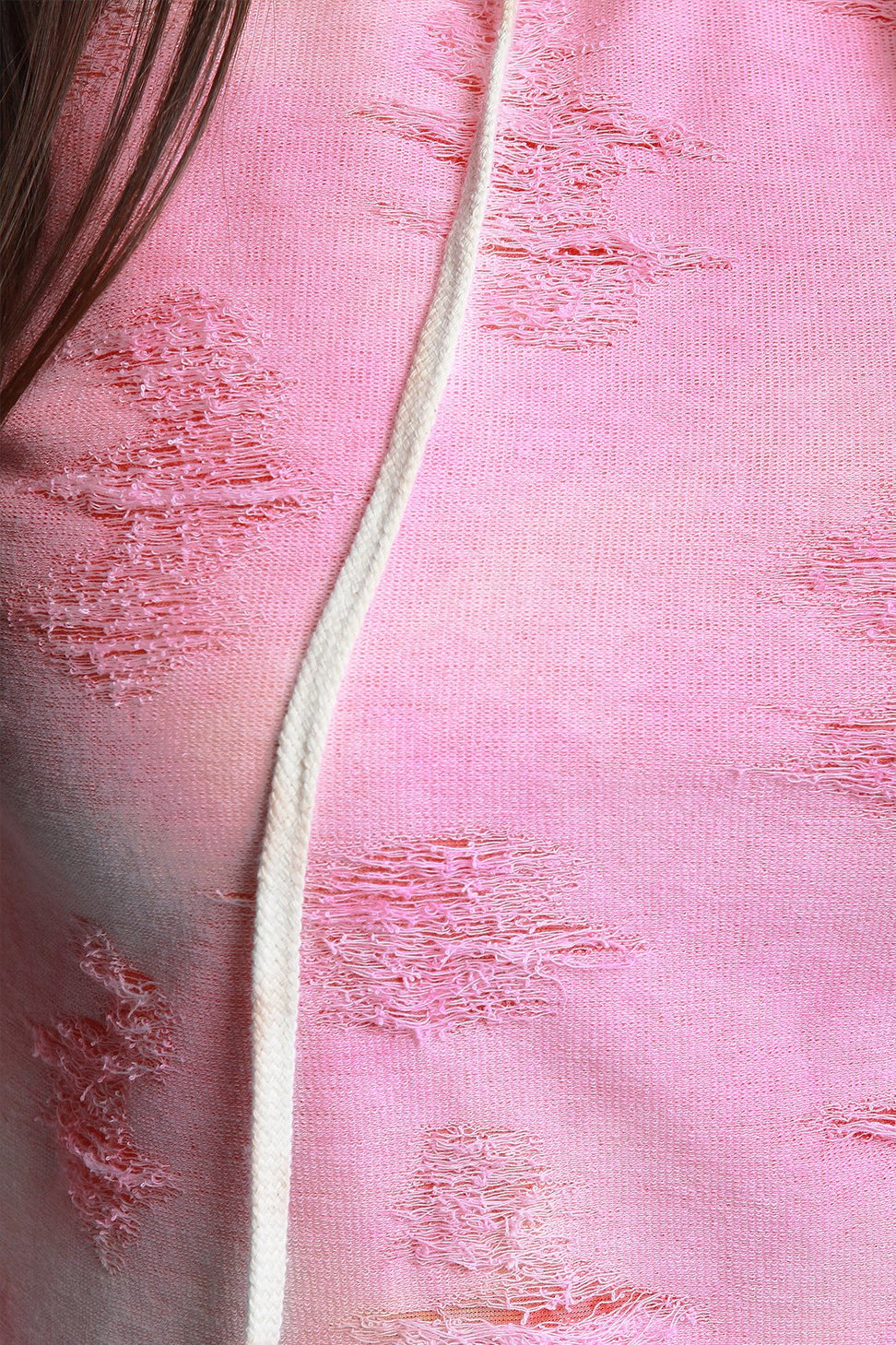 Distressed French Terry Bell Sleeve Hoodie - NoveltyOne