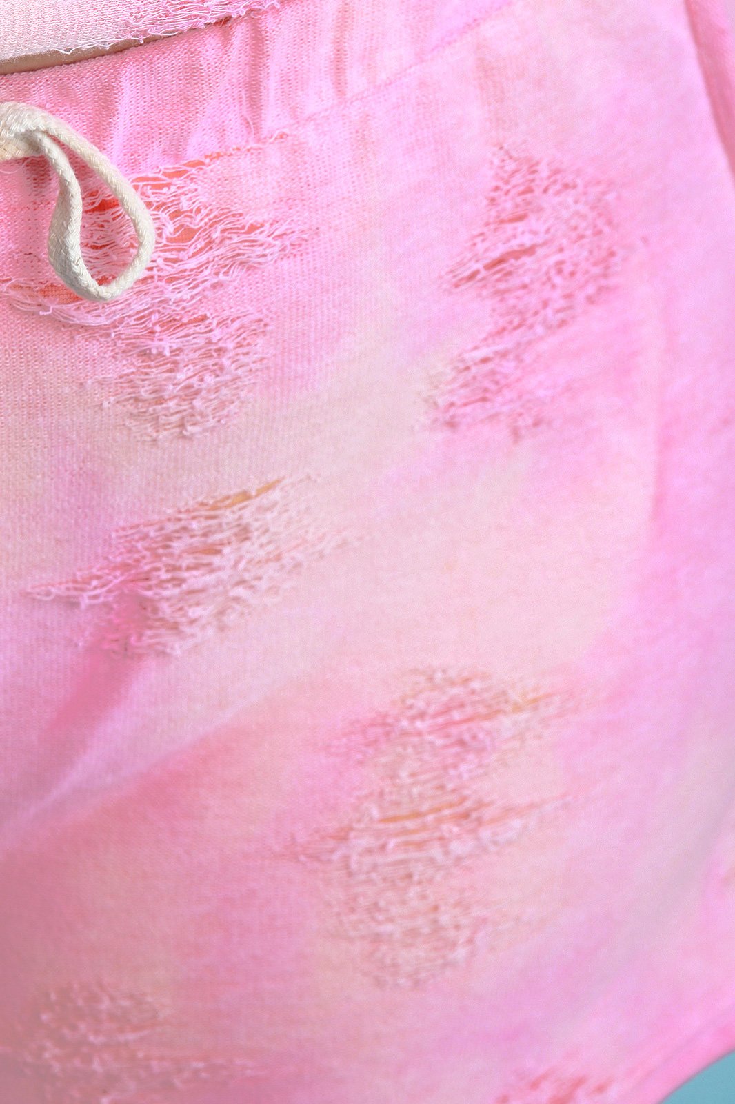 Distressed French Terry High Waisted Shorts - NoveltyOne