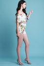Floral Flutter Bardot With High Waisted Shorts Set