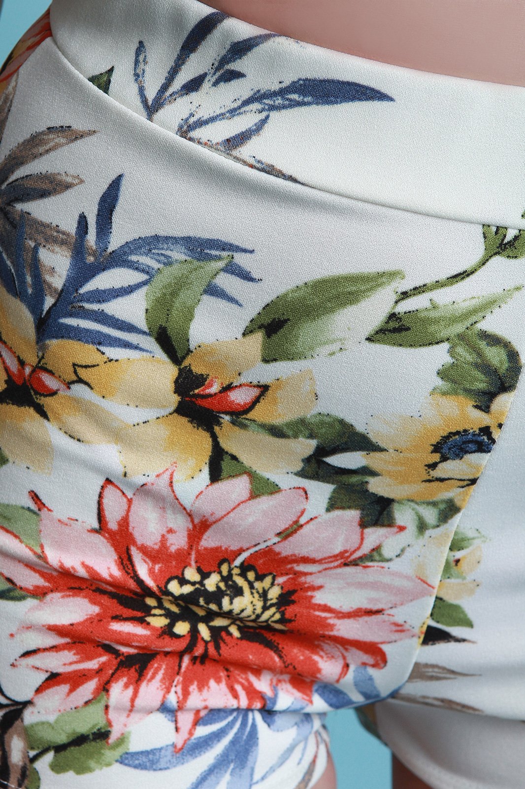 Floral Flutter Bardot With High Waisted Shorts Set