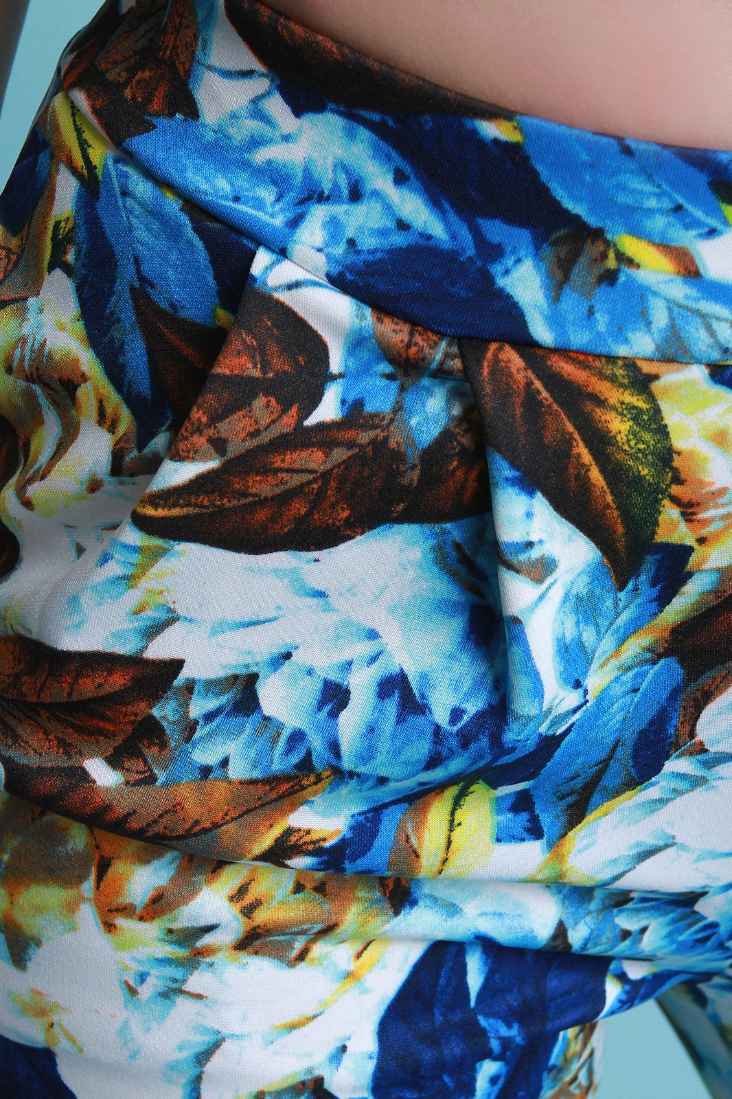 Floral Flutter Bardot Crop Top With High Waisted Pants Set