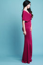 V-Neck Dolman Sleeve Mermaid Flare Maxi Dress