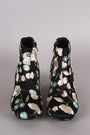Qupid Embroidered Floral Block Heeled Booties