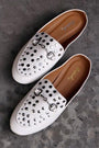 Qupid Studded Horsebit Ornament Mule Flat