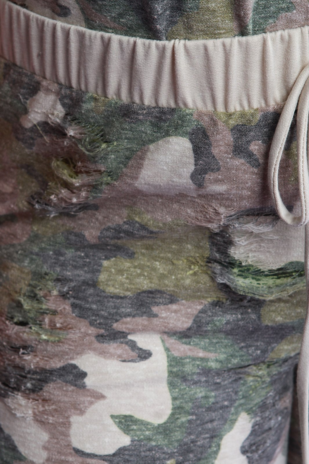 Distressed Camouflage High Waisted Jogger Pants - NoveltyOne