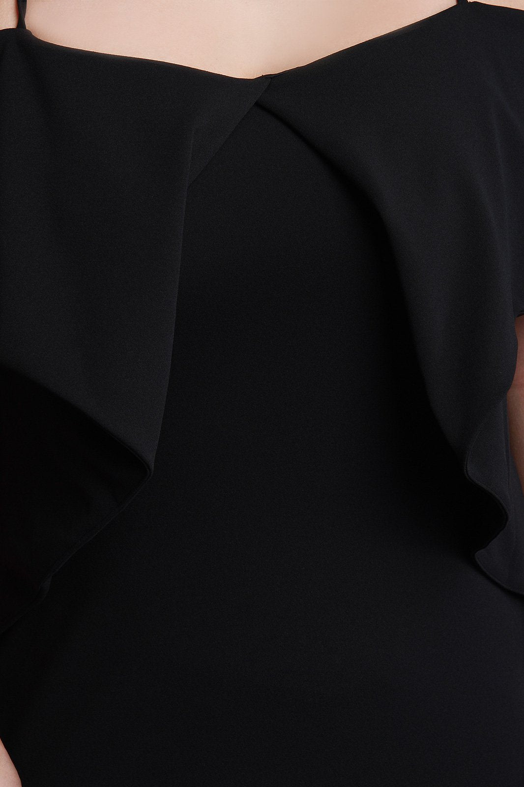 Fold Over Cold Shoulder Midi Dress - NoveltyOne