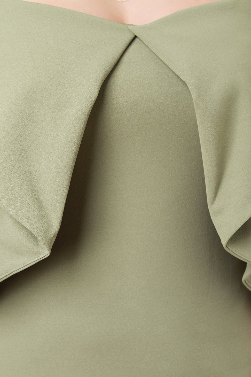 Fold Over Cold Shoulder Midi Dress - NoveltyOne