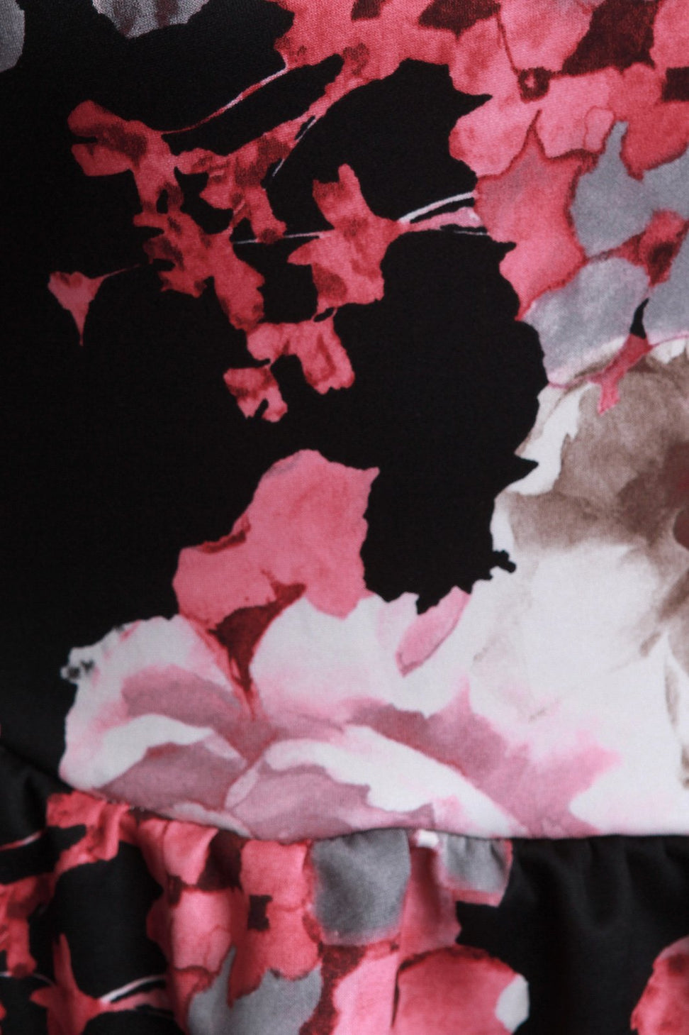 Peplum Floral Quarter Sleeve Top