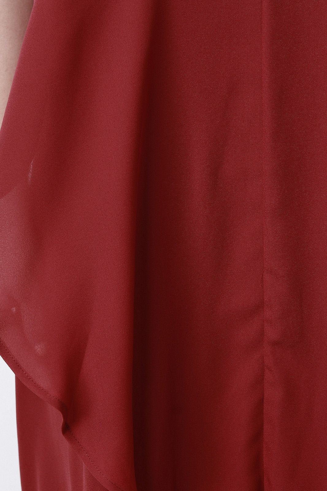 Cascade Ruffle Sleeveless Chiffon Midi Dress