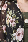 Floral Print Longline Mesh Cardigan