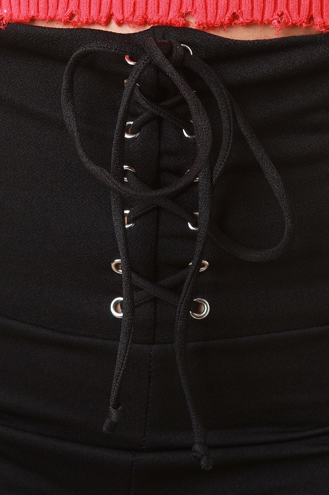 Corset Lace-Up High Waisted Straight Pants