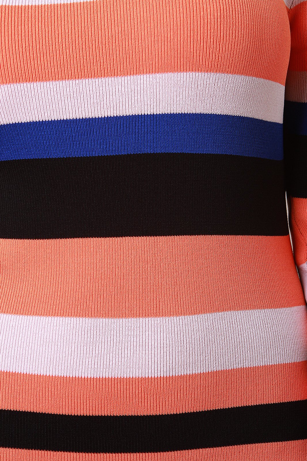 Striped Knit Bardot Bodycon Midi Dress