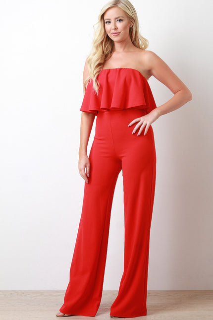 Flutter Tube Wide Leg Jumpsuit - NoveltyOne