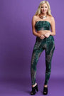 Python Print Bandeau With Leggings Two Piece Set