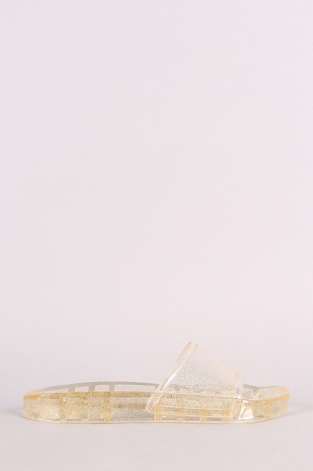 Bamboo Glitter Jelly Open Toe Slide Sandal