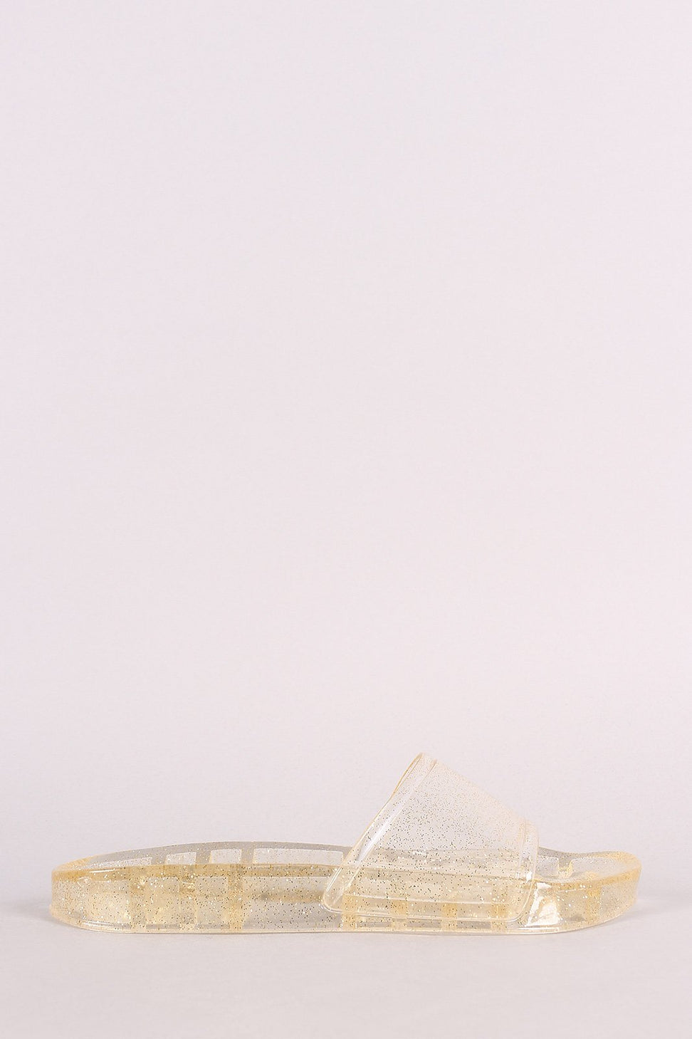 Bamboo Glitter Jelly Open Toe Slide Sandal