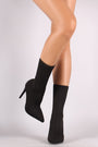 Anne Michelle Elastane Pointy Toe Stiletto Boots