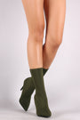 Anne Michelle Elastane Pointy Toe Stiletto Boots