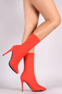 Anne Michelle Elastane Pointy Toe Stiletto Boots