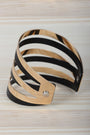Two Tone Metallic Cuff Bracelet