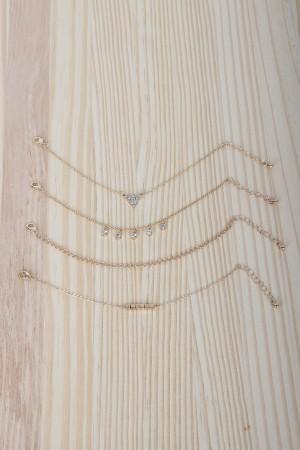 Rhinestone Chain Bracelet Set