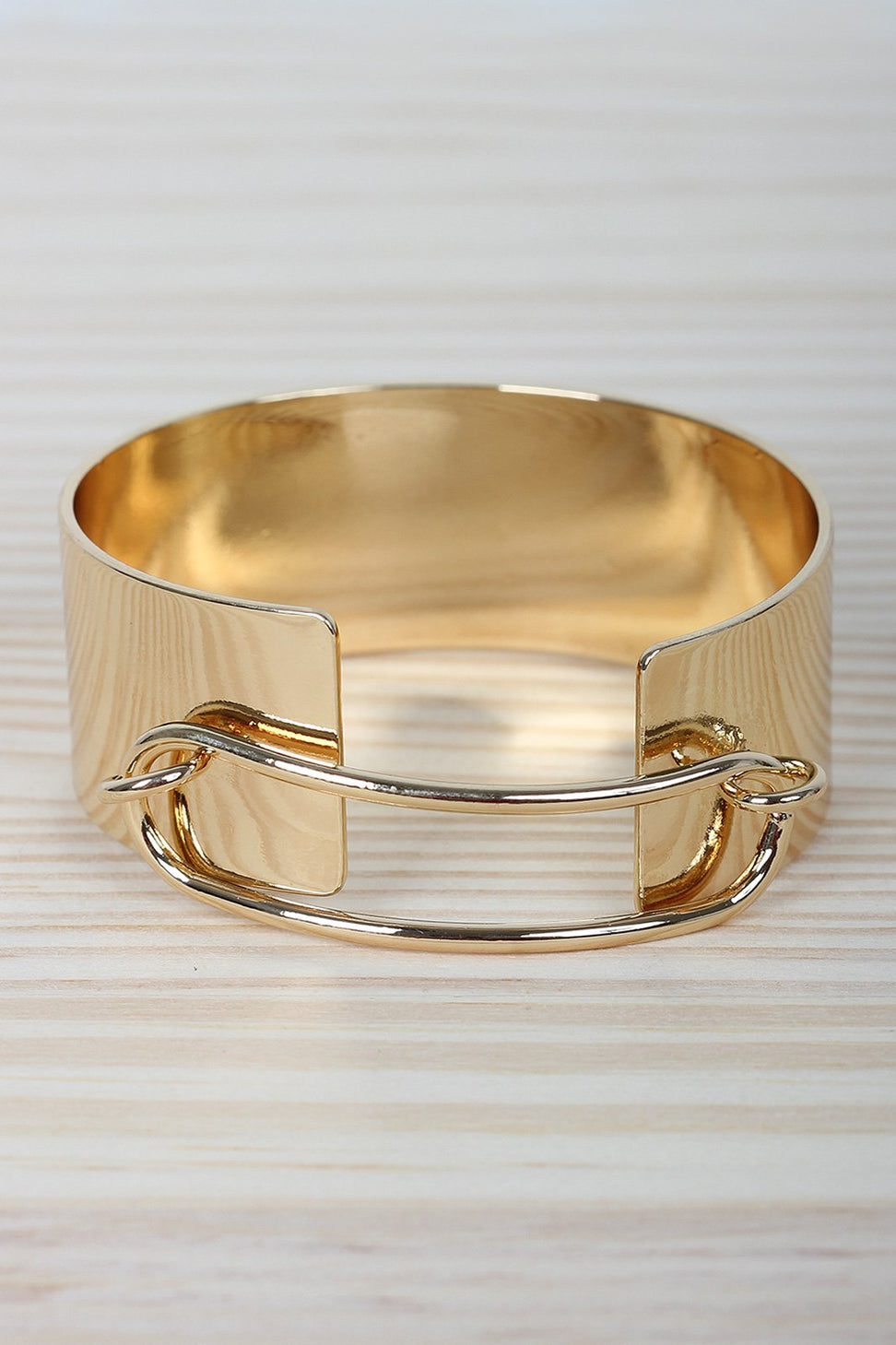 Hollow Latch Cuff Bracelet