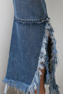 Distress Frayed Bell Bottom Denim Jeans - NoveltyOne