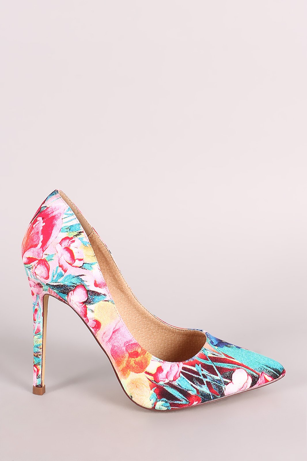 Liliana Floral Print Pointy Toe Stiletto Pump