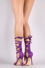 Liliana Suede Strappy Leg Wrap Stiletto Heel - NoveltyOne