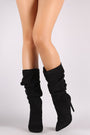 Liliana Suede Slouchy Pointy Toe Stiletto Boots - NoveltyOne