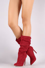 Liliana Suede Slouchy Pointy Toe Stiletto Boots - NoveltyOne