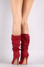 Liliana Suede Slouchy Pointy Toe Stiletto Boots - NoveltyOne