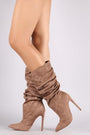 Liliana Suede Slouchy Pointy Toe Stiletto Boots - NoveltyOne
