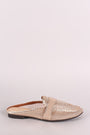 Liliana Metallic Sheer Fishnet Loafer Flats