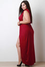 Surplice Slit Maxi Dress