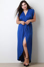 Surplice Slit Maxi Dress
