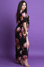 Floral M-Slit Surplice Maxi Dress
