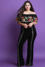 Hook-N-Eye Crush Velvet Flare Pants